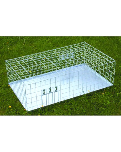CAGE A PIGEONS MULTIPRISE 2 portes socle tôle 90 x 60 x 30cm *