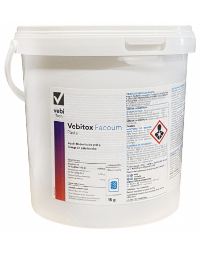 VEBITOX FACOUM PATE AU BRODIFACOUM 5 KG -SEAU