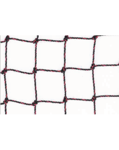 FILET M1 NOIR et ROUGE MAILLE 19mm NAPPE 15MX20M